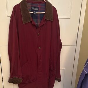 Land’s End  Men's Maroon Barn Coat / Jacket